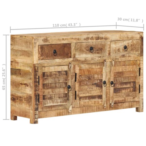 vidaXL Sideboard 43.3"x11.8"x25.6" Solid Wood Mango - Image 9