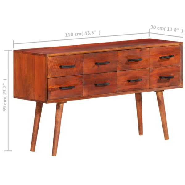 vidaXL Sideboard 43.3"x11.8"x23.2" Solid Wood Mango - Image 8