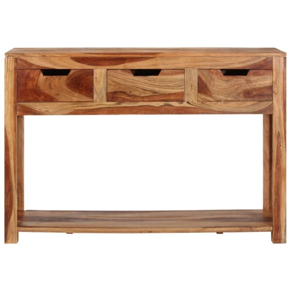 vidaXL Console Table 43.3"x13.8"x29.5" Solid Wood Acacia - Image 2