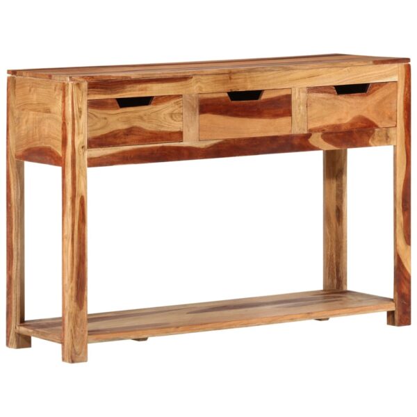 vidaXL Console Table 43.3"x13.8"x29.5" Solid Wood Acacia - Image 11