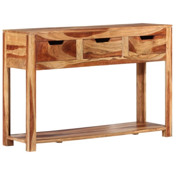 vidaXL Console Table 43.3"x13.8"x29.5" Solid Wood Acacia - Image 12