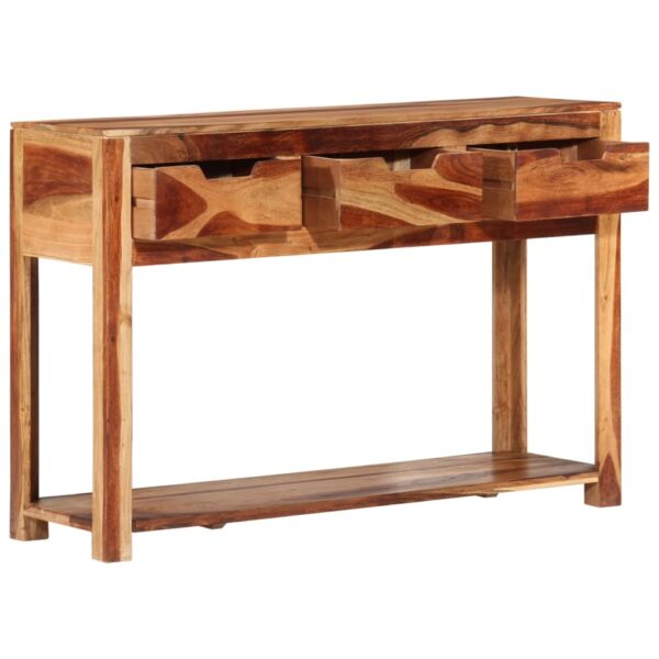 vidaXL Console Table 43.3"x13.8"x29.5" Solid Wood Acacia - Image 3