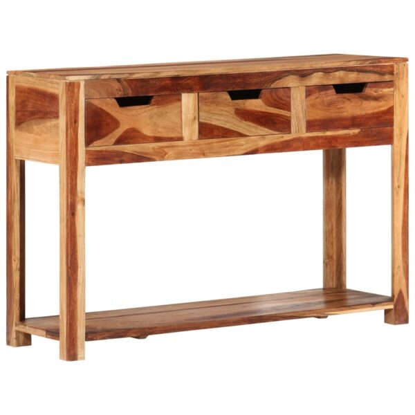 vidaXL Console Table 43.3"x13.8"x29.5" Solid Wood Acacia - Image 9