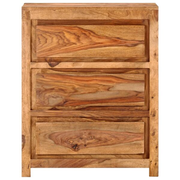 vidaXL Drawer Cabinet 23.6"x13"x29.5" Solid Wood Acacia - Image 2