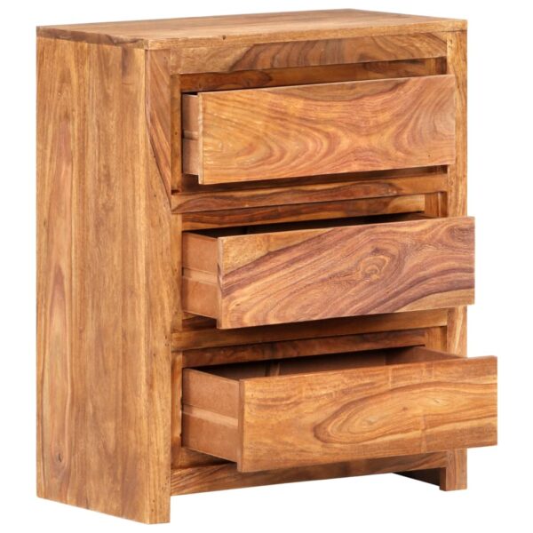 vidaXL Drawer Cabinet 23.6"x13"x29.5" Solid Wood Acacia - Image 3