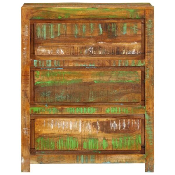 vidaXL Drawer Cabinet Multicolor 23.6"x13"x29.5" Solid Wood Reclaimed - Image 2