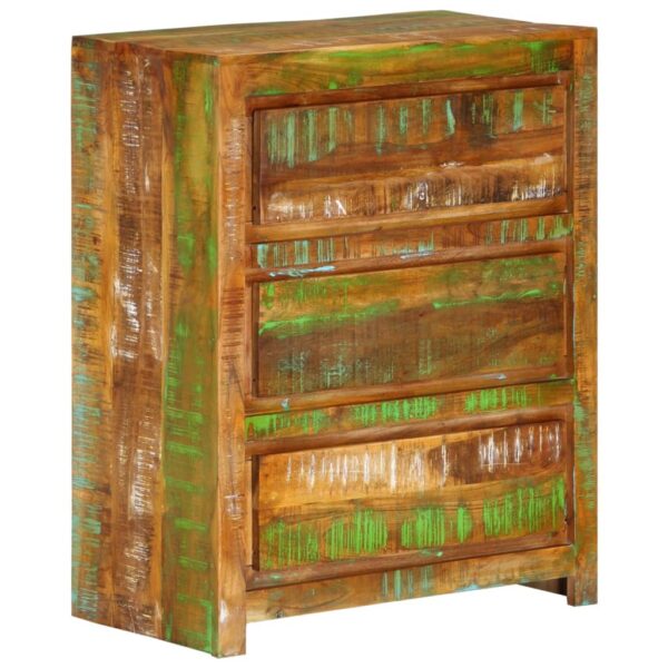 vidaXL Drawer Cabinet Multicolor 23.6"x13"x29.5" Solid Wood Reclaimed - Image 9