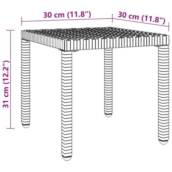 vidaXL Sun Loungers 2 pcs with Table Poly Rattan Gray - Image 12