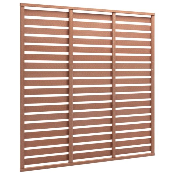 vidaXL Fence Panel WPC 70.9"x70.9" Brown - Image 2