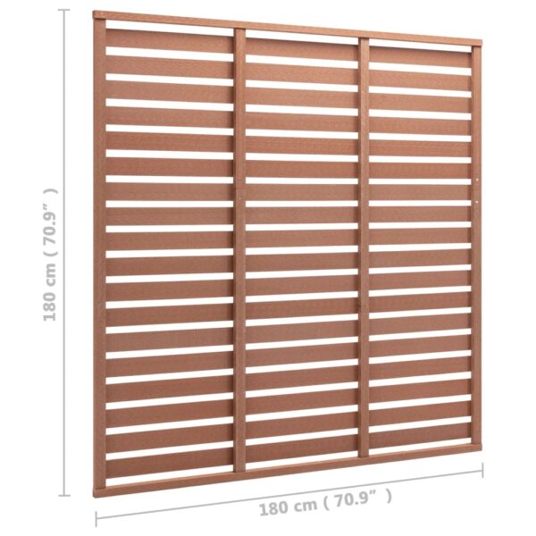 vidaXL Fence Panel WPC 70.9"x70.9" Brown - Image 4