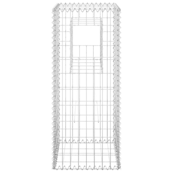 vidaXL Gabion Basket Posts 2 pcs 15.7"x15.7"x39.4" Iron - Image 4