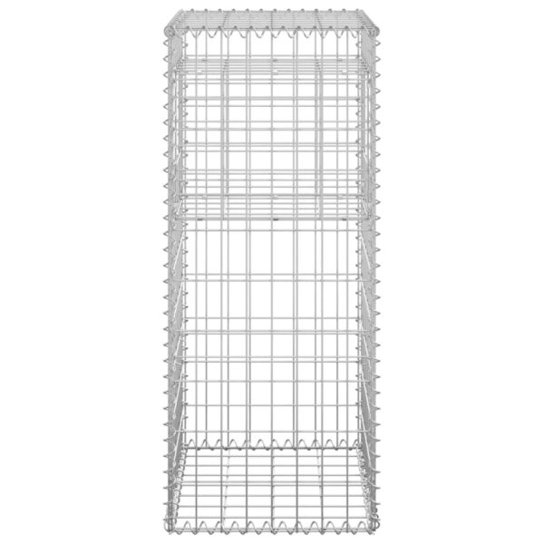 vidaXL Gabion Basket Posts 2 pcs 15.7"x15.7"x39.4" Iron - Image 5