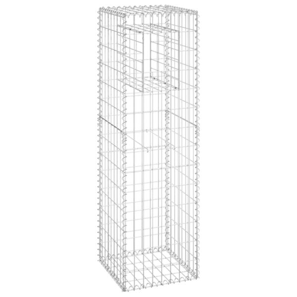 vidaXL Gabion Basket Posts 2 pcs 15.7"x15.7"x55.1" Iron - Image 3