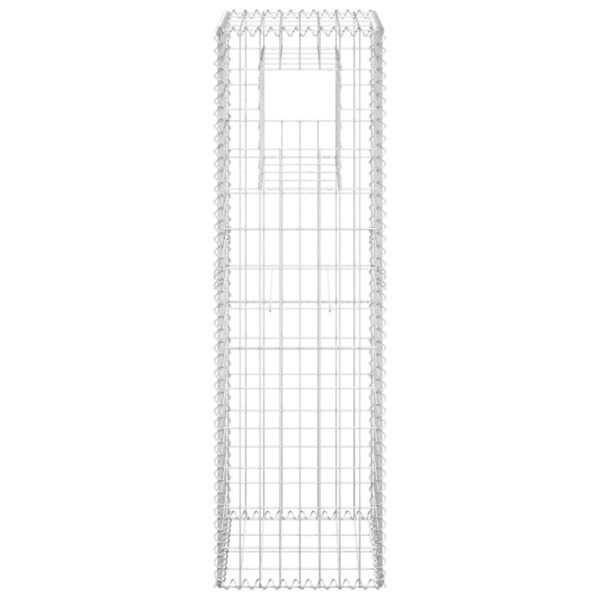 vidaXL Gabion Basket Posts 2 pcs 15.7"x15.7"x55.1" Iron - Image 4