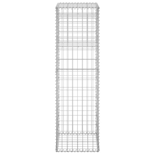 vidaXL Gabion Basket Posts 2 pcs 15.7"x15.7"x55.1" Iron - Image 5