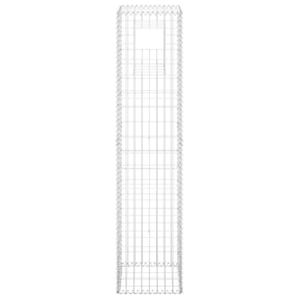 vidaXL Gabion Basket Post 15.7"x15.7"x70.9" Iron - Image 3