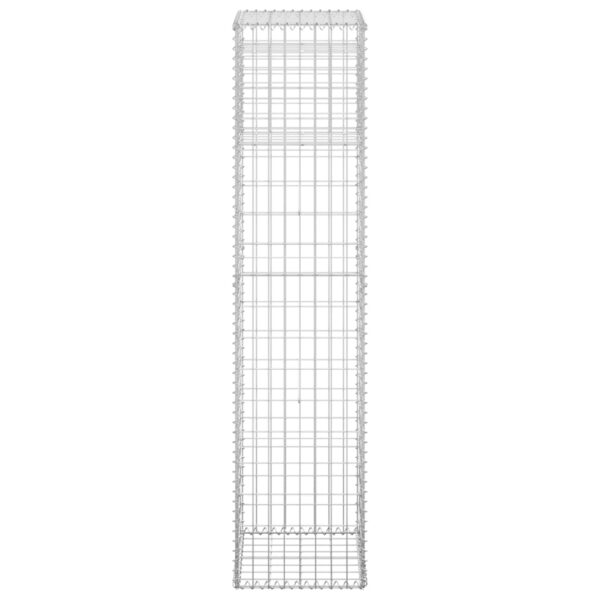 vidaXL Gabion Basket Post 15.7"x15.7"x70.9" Iron - Image 4