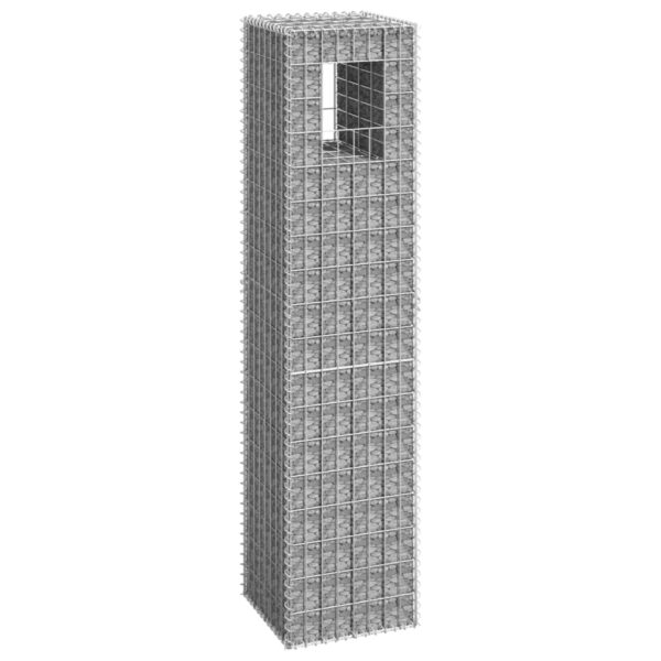 vidaXL Gabion Basket Post 15.7"x15.7"x70.9" Iron