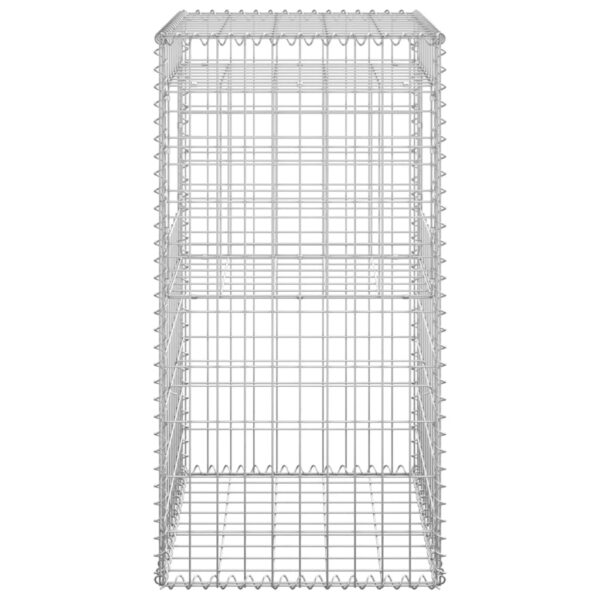 vidaXL Gabion Basket Posts 2 pcs 19.7"x19.7"x39.4" Iron - Image 5