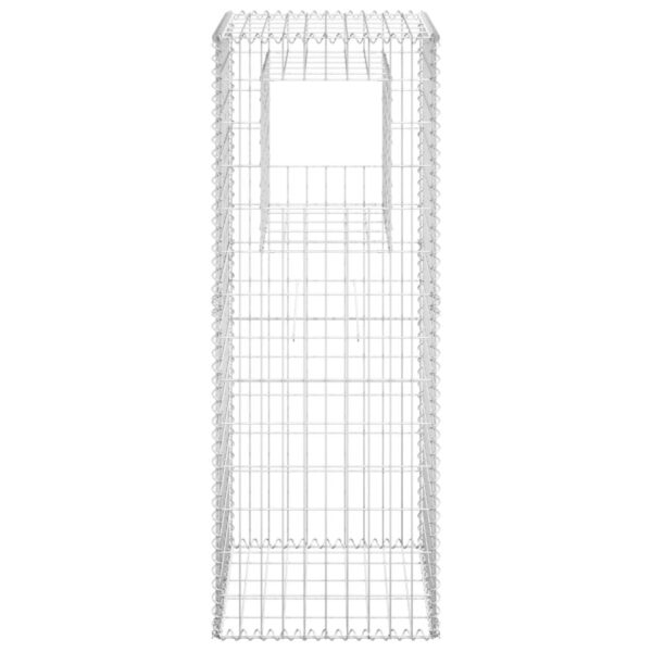 vidaXL Gabion Basket Posts 2 pcs 19.7"x19.7"x55.1" Iron - Image 4