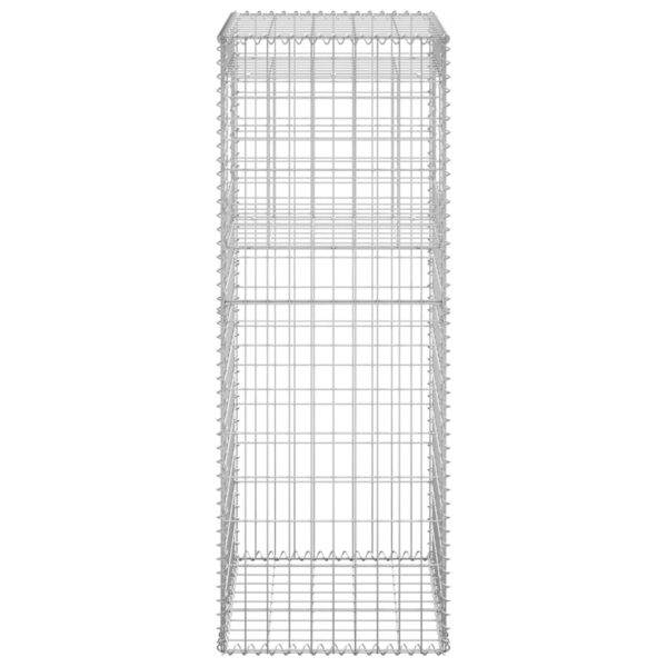 vidaXL Gabion Basket Posts 2 pcs 19.7"x19.7"x55.1" Iron - Image 5