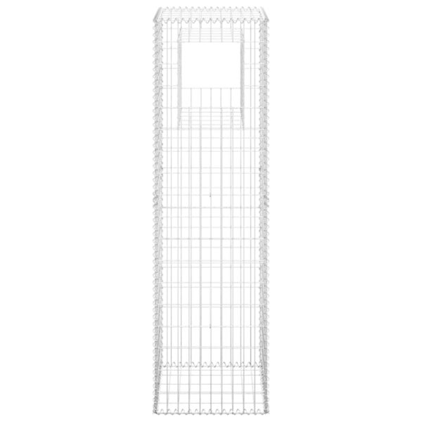 vidaXL Gabion Basket Posts 2 pcs 19.7"x19.7"x70.9" Iron - Image 4