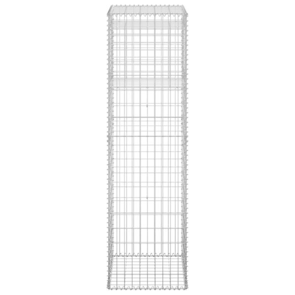 vidaXL Gabion Basket Posts 2 pcs 19.7"x19.7"x70.9" Iron - Image 5