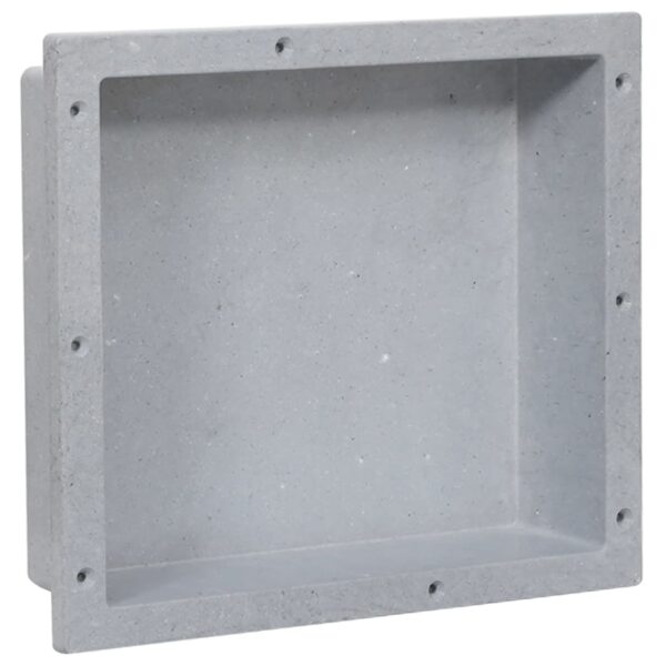 vidaXL Shower Niche Matt Gray 16.1"x14.2"x3.9"