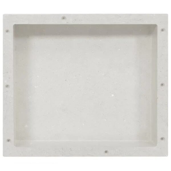 vidaXL Shower Niche Matt White 16.1"x14.2"x3.9" - Image 2