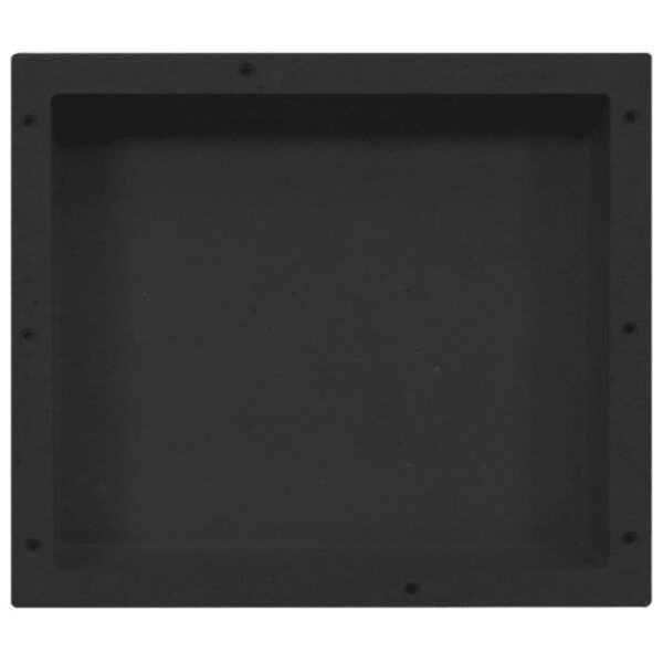 vidaXL Shower Niche Matt Black 16.1"x14.2"x3.9" - Image 2