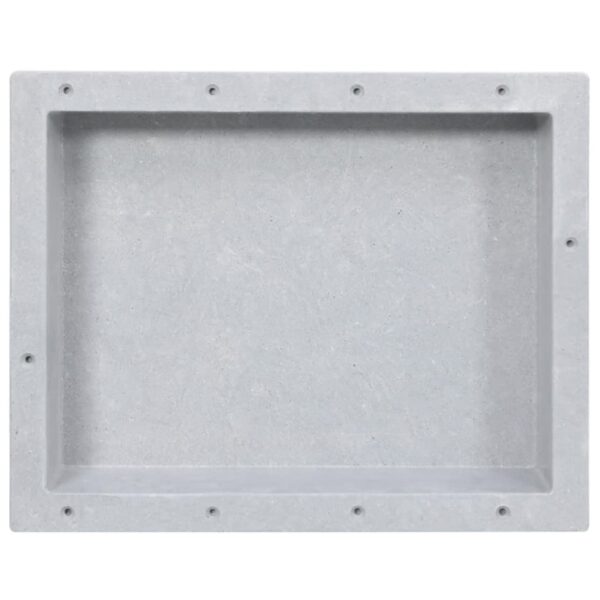 vidaXL Shower Niche Matt Gray 16.1"x20.1"x3.9" - Image 2