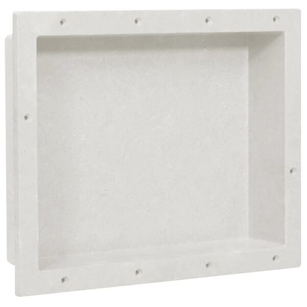 vidaXL Shower Niche Matt White 16.1"x20.1"x3.9"