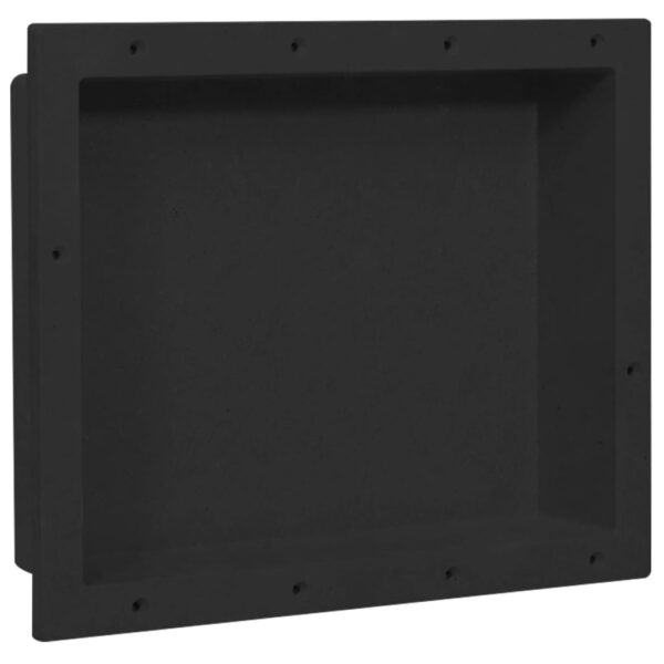 vidaXL Shower Niche Matt Black 16.1"x20.1"x3.9"