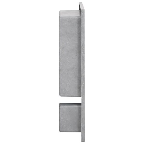 vidaXL Shower Niche with 2 Compartments Matt Gray 16.1"x20.1"x3.9" - Image 3