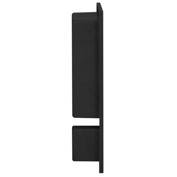 vidaXL Shower Niche with 2 Compartments Matt Black 16.1"x20.1"x3.9" - Image 3