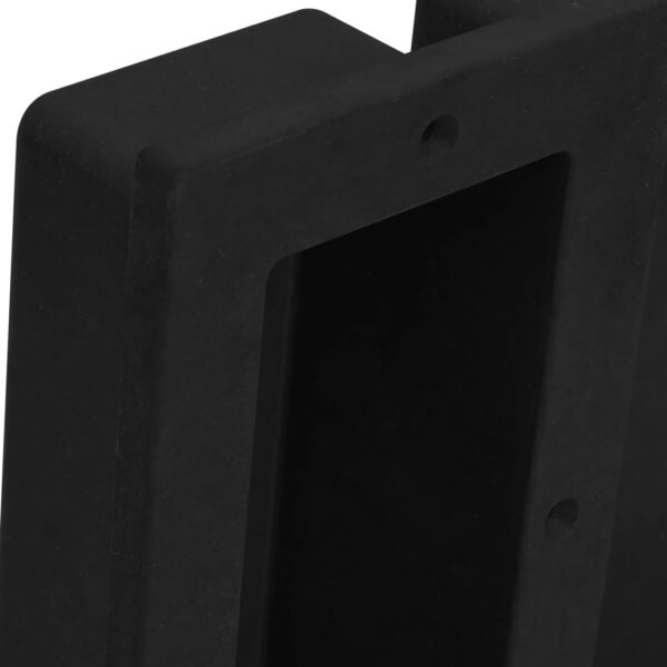 vidaXL Shower Niche with 2 Compartments Matt Black 16.1"x20.1"x3.9" - Image 4