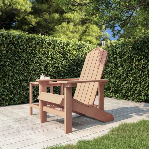 vidaXL Patio Adirondack Chair HDPE Brown