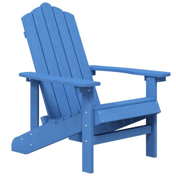 vidaXL Patio Adirondack Chair HDPE Aqua Blue - Image 2