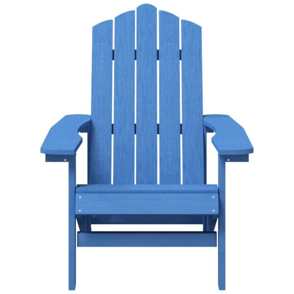 vidaXL Patio Adirondack Chair HDPE Aqua Blue - Image 3