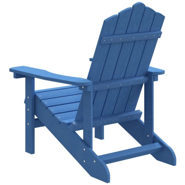 vidaXL Patio Adirondack Chair HDPE Aqua Blue - Image 5