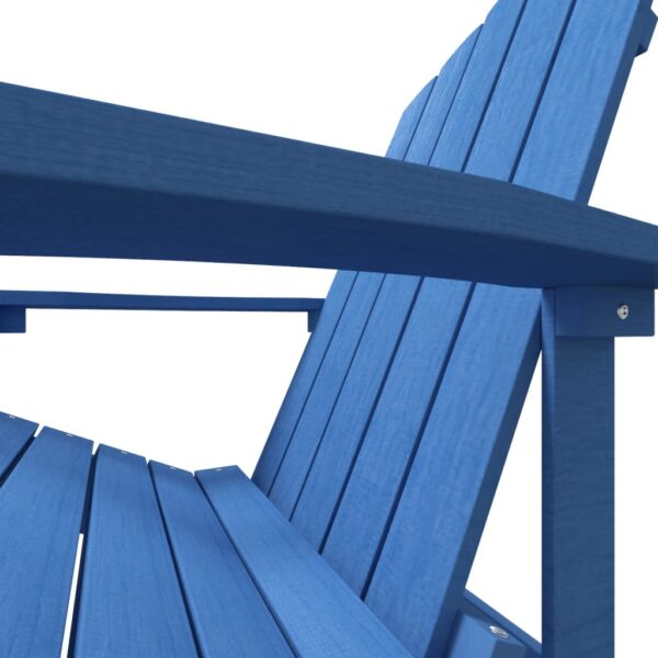 vidaXL Patio Adirondack Chair HDPE Aqua Blue - Image 6