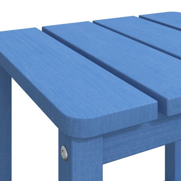 vidaXL Patio Adirondack Table Aqua Blue 15"x15"x18.1" HDPE - Image 6