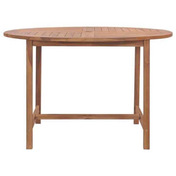 vidaXL Patio Dining Table Ã˜43.3"x29.5" Solid Wood Teak - Image 2