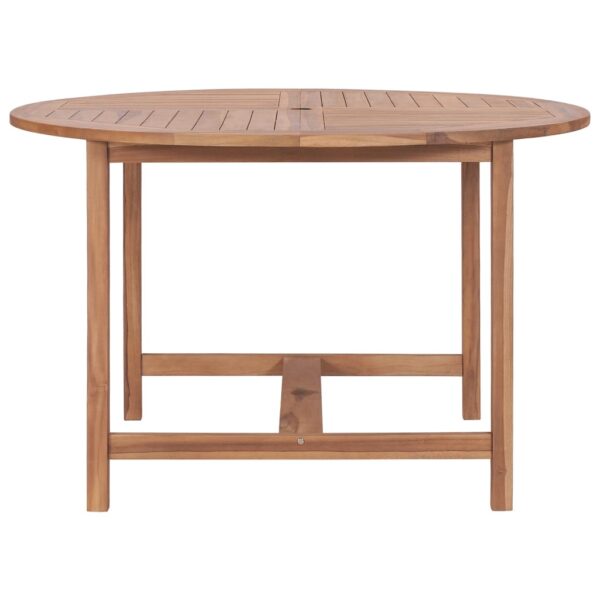 vidaXL Patio Dining Table Ã˜43.3"x29.5" Solid Wood Teak - Image 3