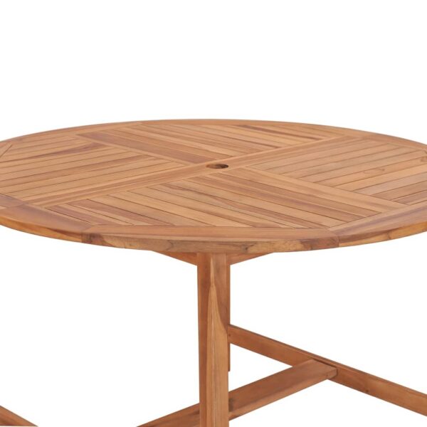 vidaXL Patio Dining Table Ã˜43.3"x29.5" Solid Wood Teak - Image 5