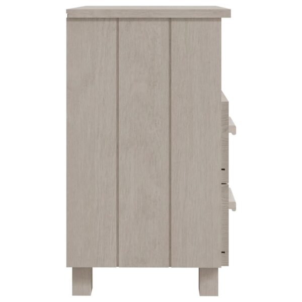 vidaXL Bedside Cabinets HAMAR 2 pcs White 15.7"x13.8"x24.4" Solid Wood - Image 5