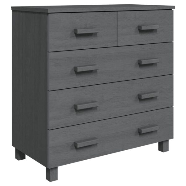 vidaXL Sideboard HAMAR Dark Gray 31.1"x15.7"x31.5" Solid Wood Pine - Image 2