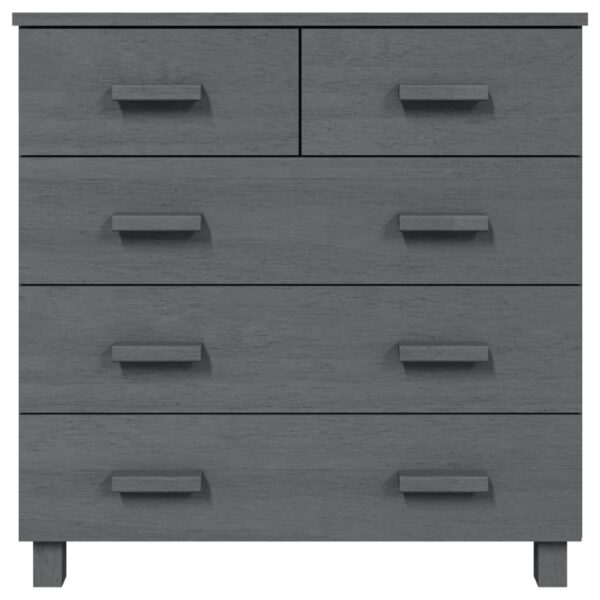 vidaXL Sideboard HAMAR Dark Gray 31.1"x15.7"x31.5" Solid Wood Pine - Image 3