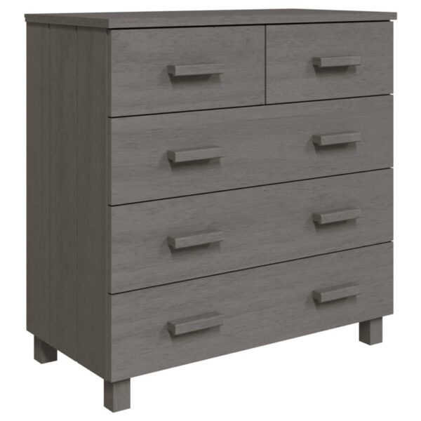 vidaXL Sideboard HAMAR Light Gray 31.1"x15.7"x31.5" Solid Wood Pine - Image 2