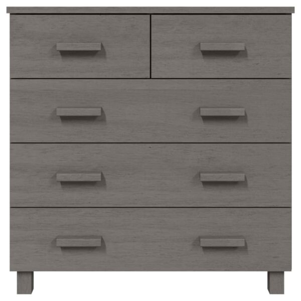 vidaXL Sideboard HAMAR Light Gray 31.1"x15.7"x31.5" Solid Wood Pine - Image 3